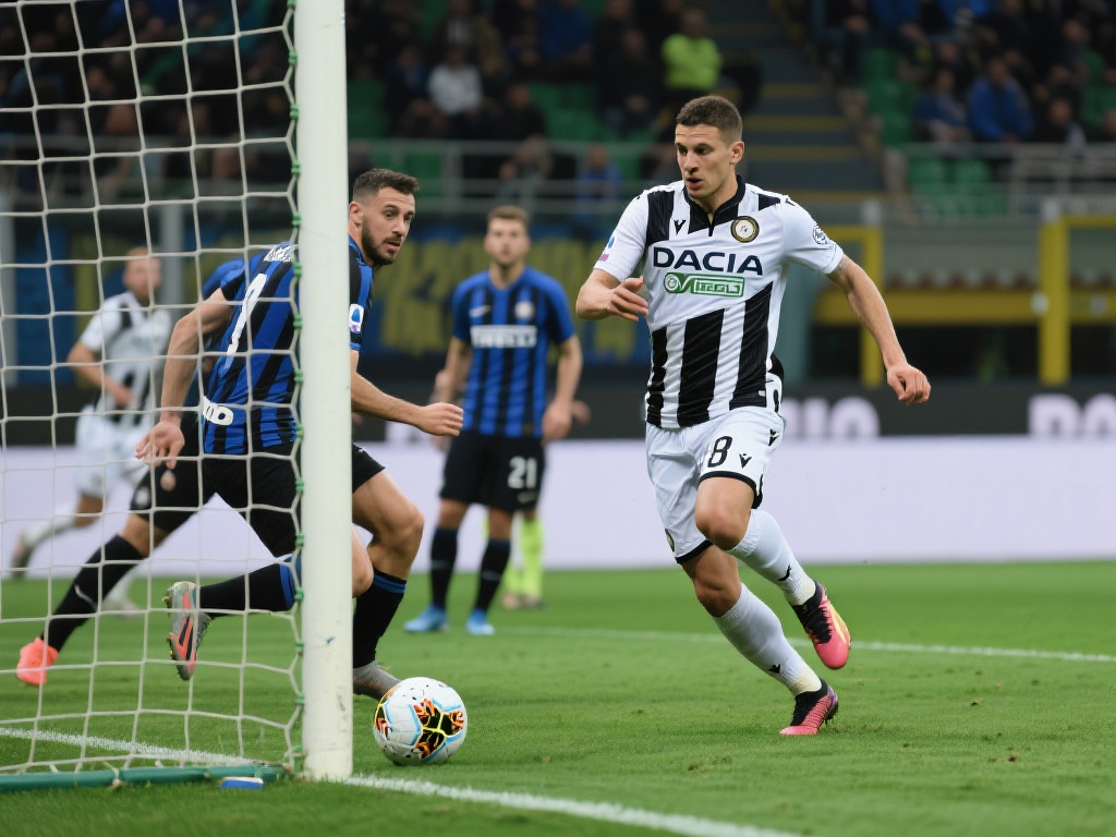 乌迪内斯并非毫无还手之力，比赛进行至下半